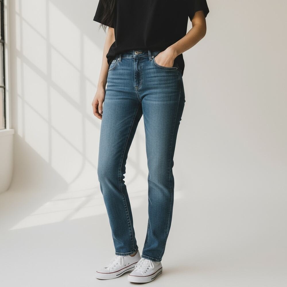Old Navy Women’s Blue Jeans - Boyfriend Mid-Rise -  EUC